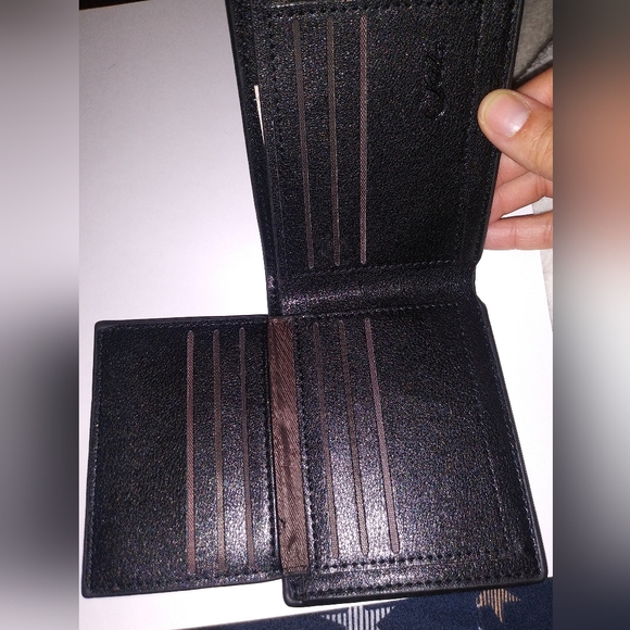 NIB Handcrafted black faux leather wallet. - Picture 4 of 5
